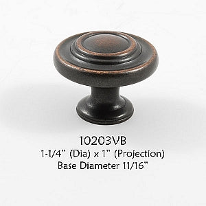Cabinet Knob - Shown in Venetian Bronze