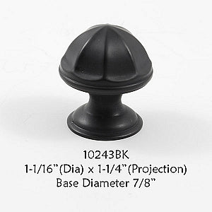 Cabinet Knob - Shown in Black