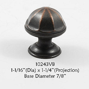 Cabinet Knob - Shown in Venetian Bronze