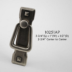 Cabinet Pull - Shown in Aged Pewter
