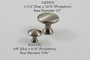 Cabinet Knob - Shown in Satin Nickel