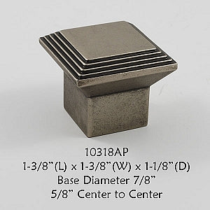 Cabinet Knob - Shown in Antique Pewter