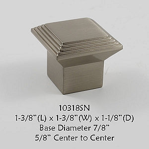 Cabinet Knob - Shown in Satin Nickel