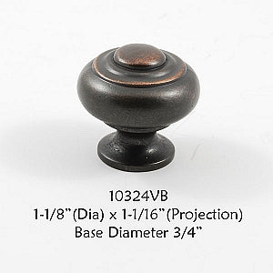Cabinet Knob - Shown in Venetian Bronze