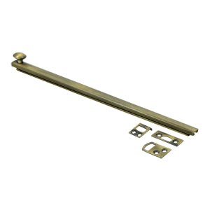 Deltana 12 Inch Concealed Screw Bolt - Antique Brass