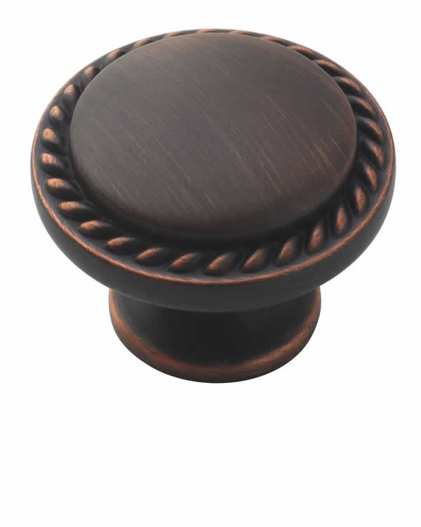 Amerock Allison Value 1-3/16 Inch Robe Cabinet Knob In Oil-Rubbed Bronze