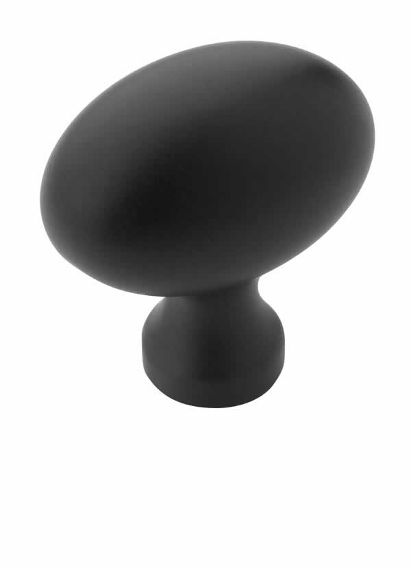 Amerock Allison Value 1 Inch Oval Cabinet Knob In Flat Black