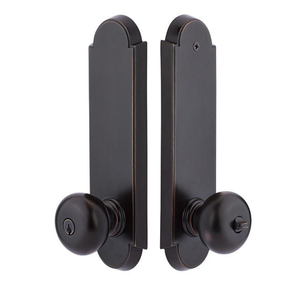 Emtek Annapolis Sideplate Lock - Providence Knob - Oil Rubbed Bronze