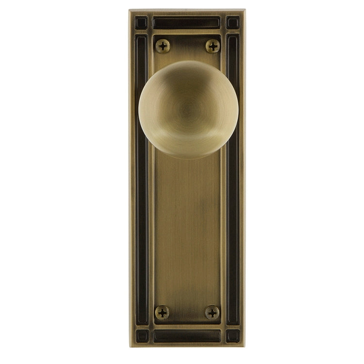 Nostalgic Warehouse Mission Plate with New York Knob
