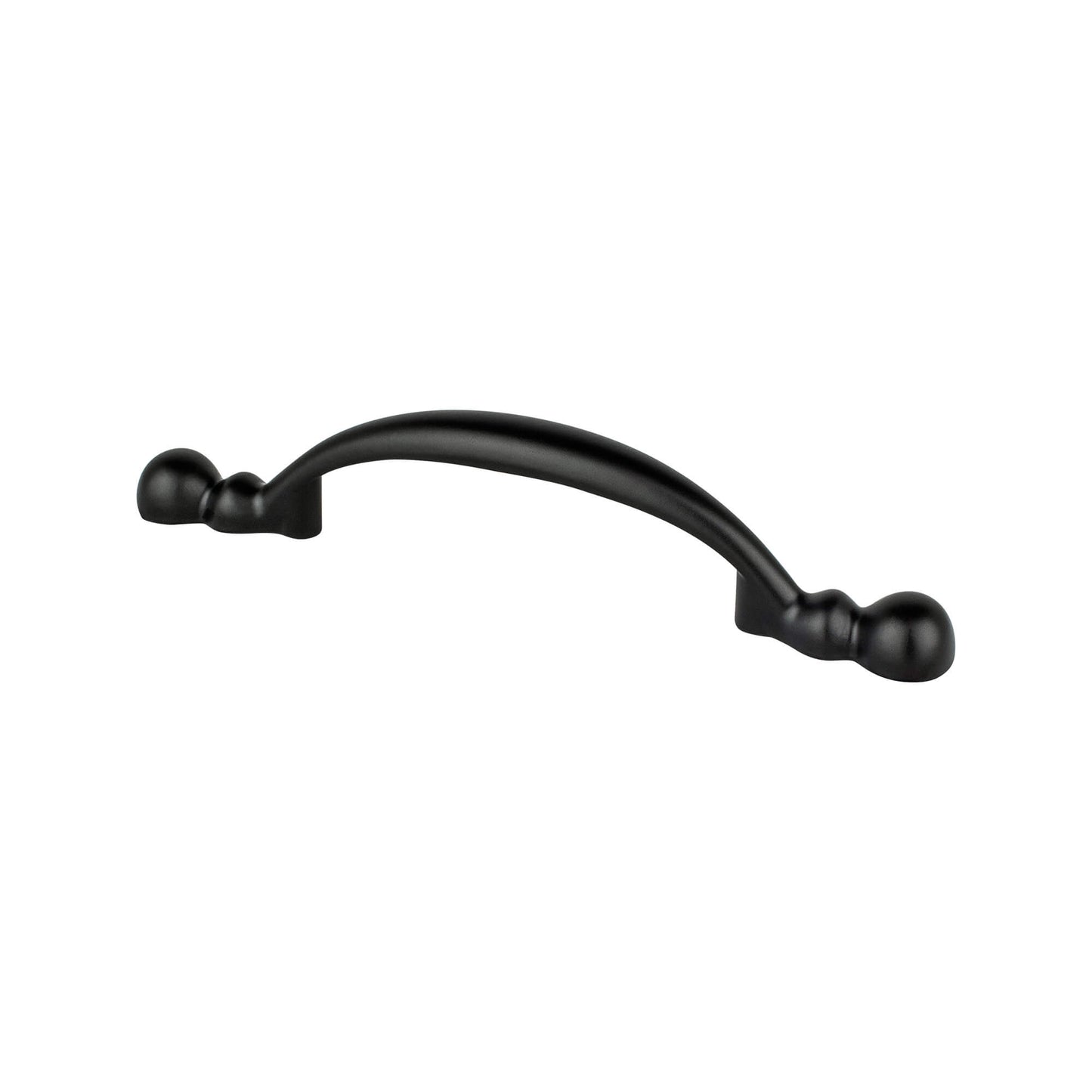 Berenson Traditional Advantage Four 3 inch CC Matte Black Rounded End Pull