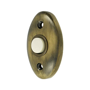 Deltana Solid Brass Standard Bell Button - Antique Brass