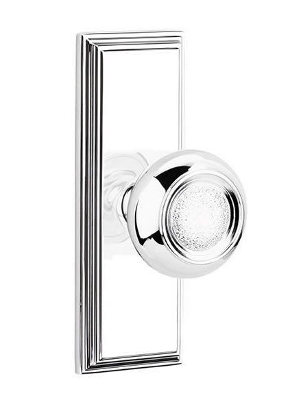 Emtek Belmont Knob with 7 Inch Wilshire Sideplate