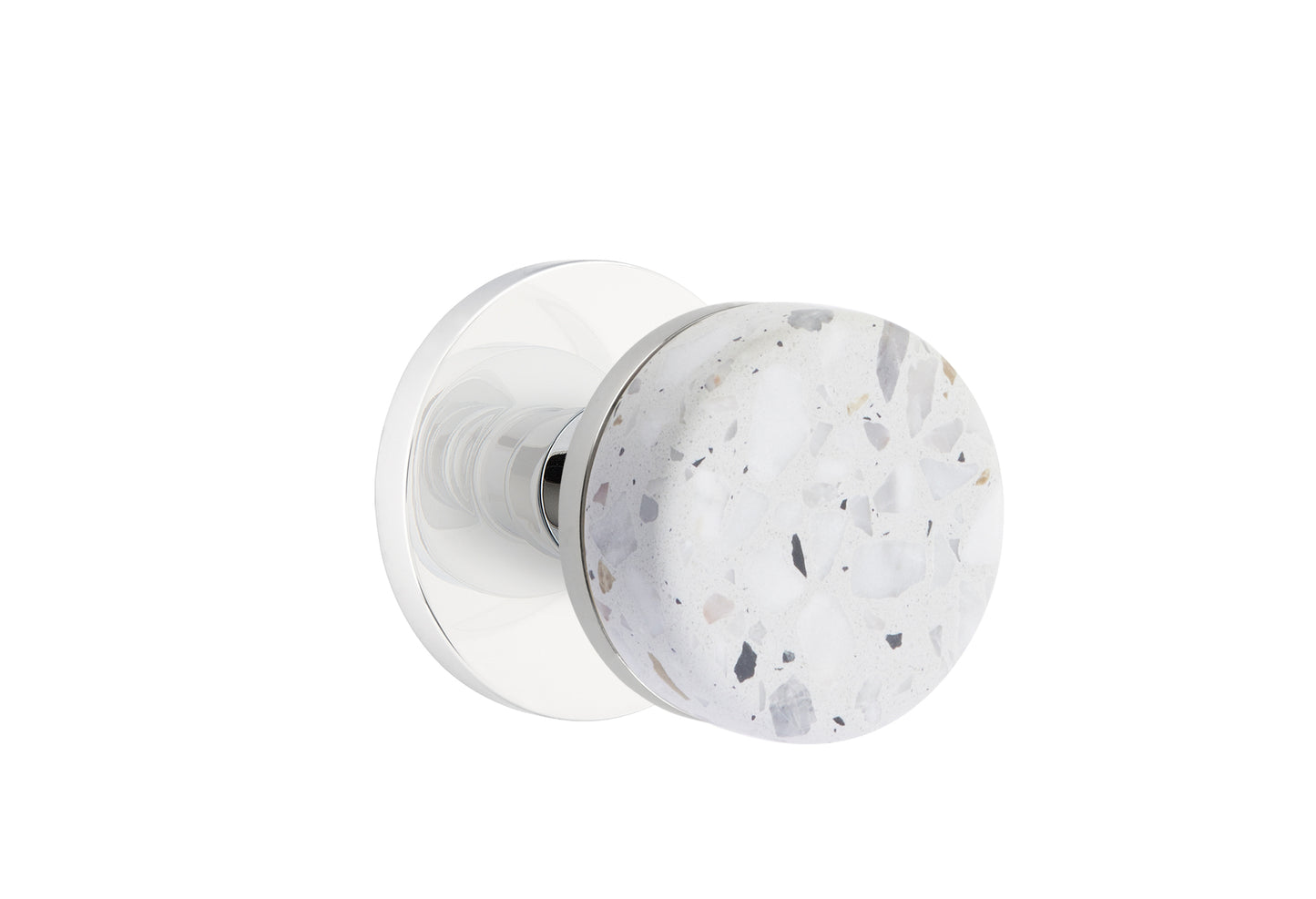 Emtek Conical Light Terrazzo Knob with Disk Rosette