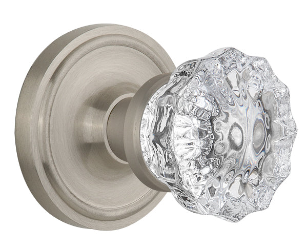Nostalgic Warehouse Classic Rosette with Crystal Knob - Mortise Lock