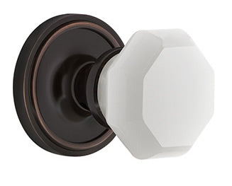 Nostalgic Warehouse Classic Rose with White Waldorf Crystal Knob
