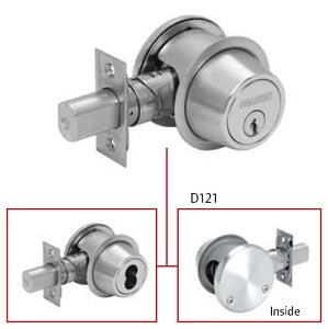Falcon D100 Series Grade 1 Commercial Deadbolt Single Cylinder x Blank Rose Function
