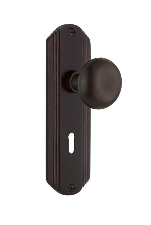 Nostalgic Warehouse Deco Plate with New York Knob - Mortise Lock