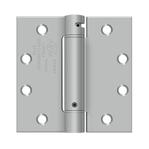 Deltana 4 1/2 x 4 1/2 Inch Square Corner Single Action, Steel Spring Hinge SOLD EACH