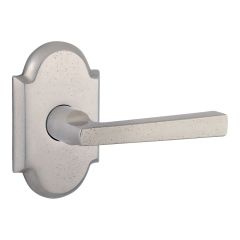 Baldwin Reserve Taper Lever With Arched Rosette In White Bronze