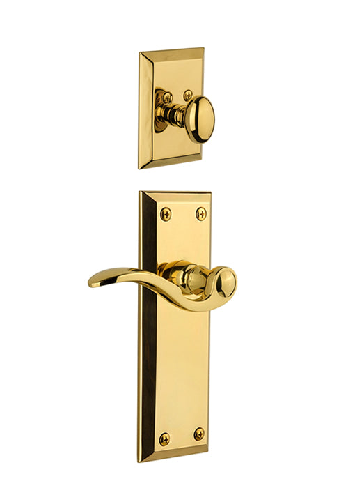 Grandeur Fifth Avenue Handleset with Bellagio Lever - (Interior Half Only, with Deadbolt)