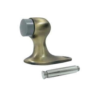 Deltana Solid Brass 2 1/8 Inch Floor Mounted Bumper - Antique Brass