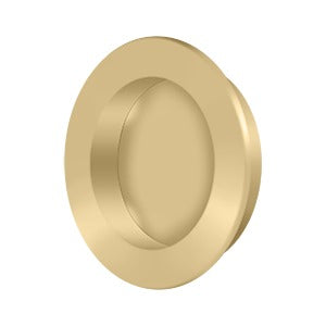 Deltana Solid Brass 2 3/8 Inch Diameter Round Heavy Duty Flush Pull