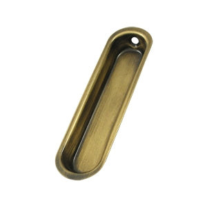 Deltana Solid Brass Flush Pull - Antique Brass