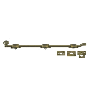 Deltana 18 Inch Offset Surface Heavy Duty Bolt - Antique Brass