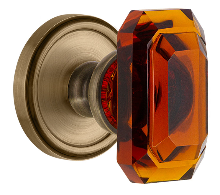 Grandeur Georgetown Rosette with Baguette Amber Knob