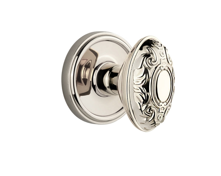 Grandeur Georgetown Rosette with Grande Victorian Knob Polished Nickel