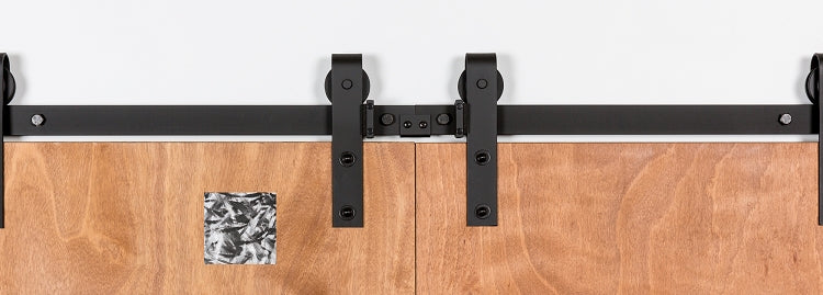 Leatherneck Bi-Parting Barn Door Kit - Machine Polished - 402 Hanger Style