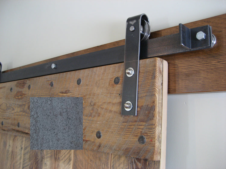 Leatherneck Single Barn Door Kit - Clear Coat - 402 Hanger Style