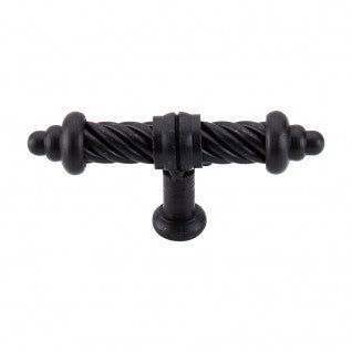 Top Knobs Normandy T-Shaped twist Cabinet Knob in Patine Black