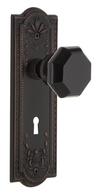 Nostalgic Warehouse Meadows Plate with Black Waldorf Knob