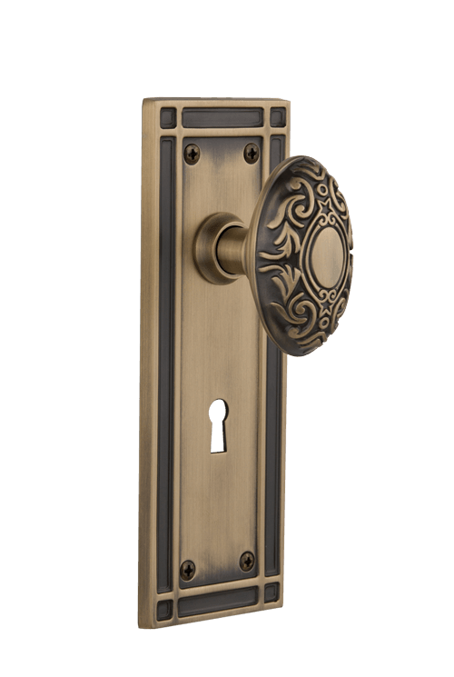 Nostalgic Warehouse Mission Plate with Victorian Knob