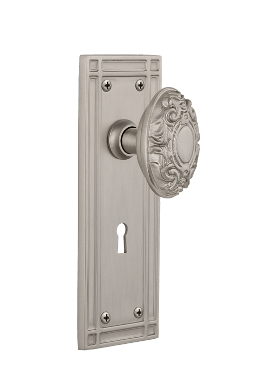 Nostalgic Warehouse Mission Plate with Victorian Knob - Mortise Lock