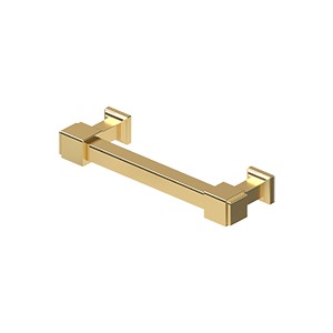 Decorative Cabinet Pull 4 Inch, Manhattan, Solid Brass