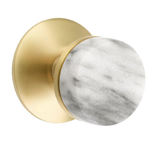 Emtek Conical Marble Interior Mortise Knob with Modern Rosette