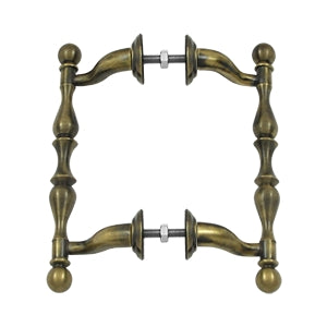 Deltana Solid Brass Off-Set Handle Pull - Antique Brass