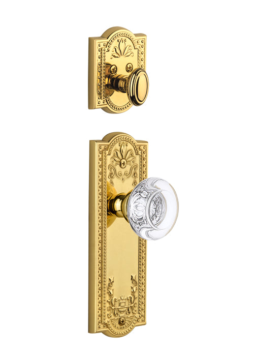 Grandeur Parthenon Handleset with Berdeaux Knob - (Interior Half Only, with Deadbolt)