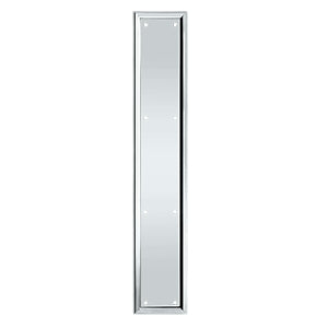 Deltana Solid Brass 20 Inch Heavy Duty Framed Push Plate - Polished Chrome
