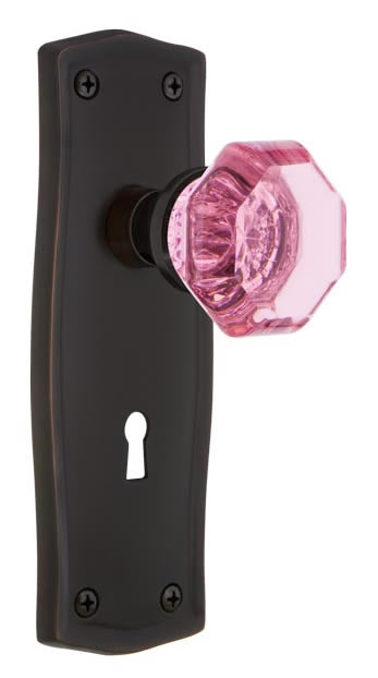 Nostalgic Warehouse Prairie Plate with Pink Waldorf Knob