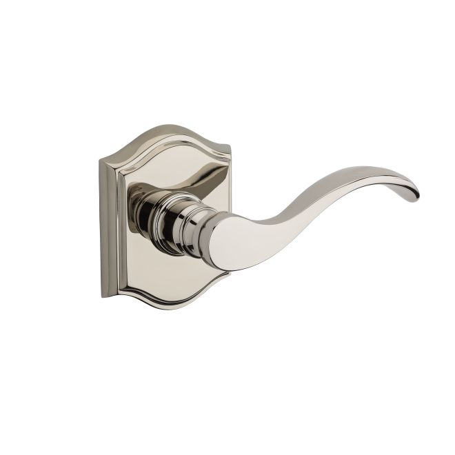 Baldwin Reserve Series Curve Lever with Traditional Arched Rosette