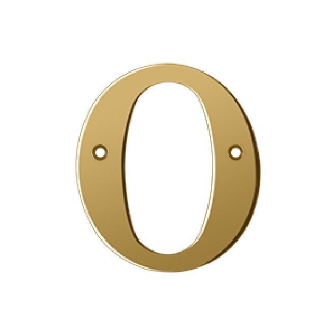 Deltana Solid Brass 4 Inch Residential Letter Q - PVD Lifetime Brass