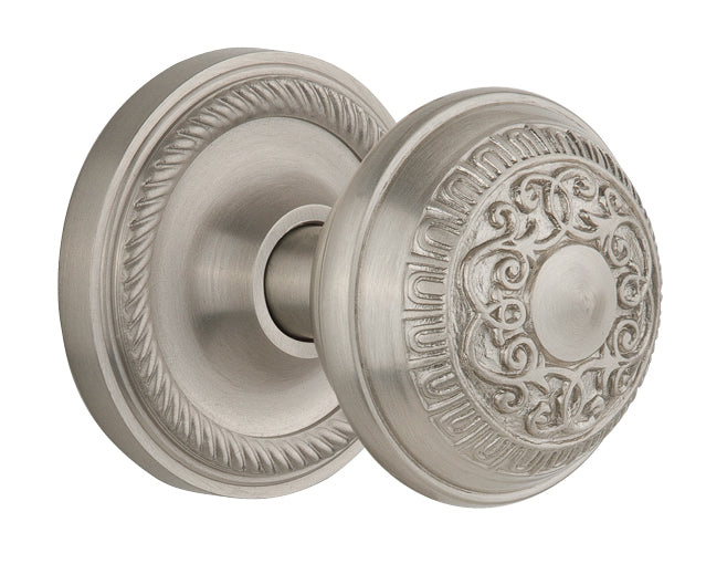 Nostalgic Warehouse Rope Rosette with Egg and Dart Knob - Mortise Lock