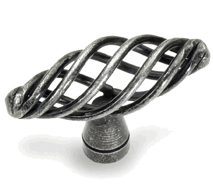 Dynasty Bird Cage Cabinet Knob In Antique Pewter