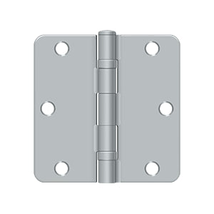 Deltana 3 1/2 x 3 1/2 Inch Door Hinge - Brushed Chrome