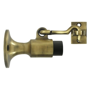 Deltana Solid Brass Wall Mounted Bumper with Holder - Antique Brass