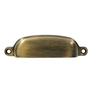 Deltana Solid Brass 4 Oval Shell Pull - Antique Brass
