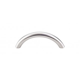 Top Knobs SS14 Stainless Steel Collection Solid Bowed Bar Pull 3 3/4 Inch CC Brushed Stainless Steel
